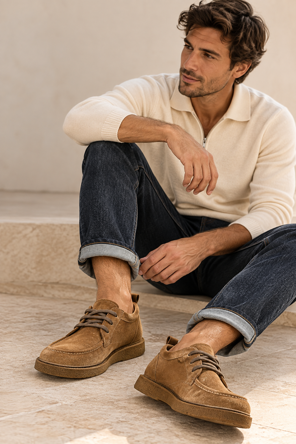 Zapatos de hombre efecto ante ligeros y cómodos – Mateo - Foto 1