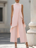 Mono elegante de pierna ancha con cuello alto – Valeria - Foto 8