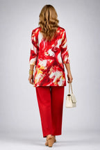 Conjunto de tres piezas rojo con estampado de espirales - Foto 2