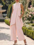 Mono elegante de pierna ancha con cuello alto – Valeria - Foto 10