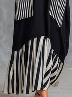 Vestido largo oversize de algodón negro para mujer - Foto 7