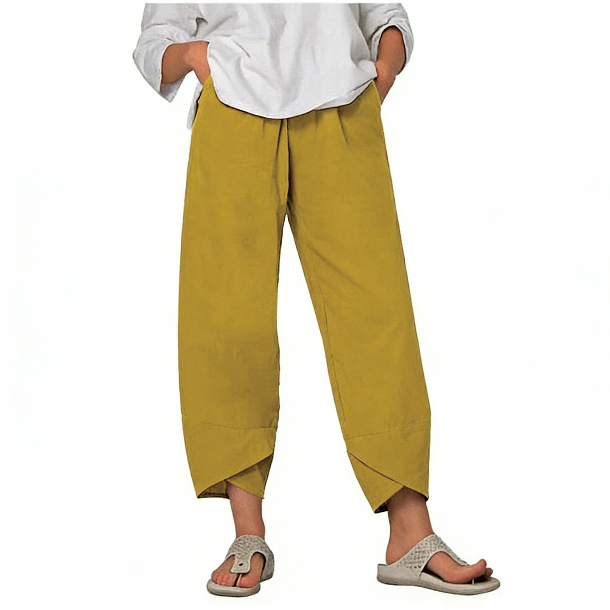 Pantalón asimétrico de talle alto y estilo bohemio - Foto 10