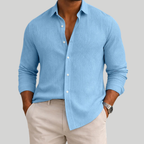 Camisa de canalé con botones y cuello abierto – Chico - Foto 3