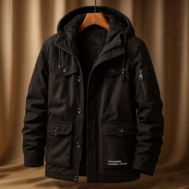 Chaqueta con capucha y bolsillos para hombre, estilo urbano - Foto 4
