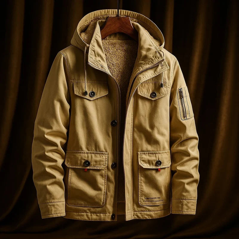 Chaqueta con capucha y bolsillos para hombre, estilo urbano - Foto 1