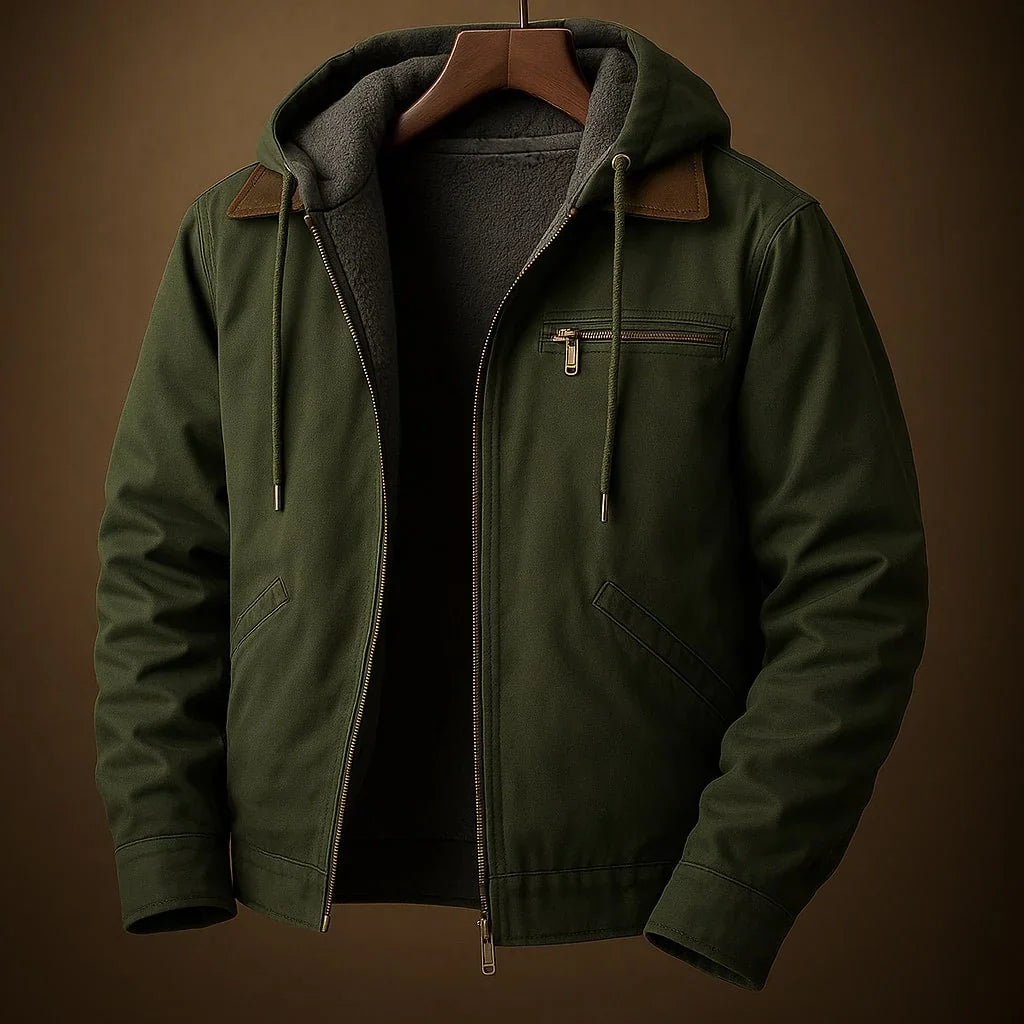 Chaqueta con capucha forrada para hombre, cálida y ligera - Foto 4