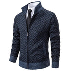 Chaqueta de punto con cremallera para hombre, cuello alto - Foto 1