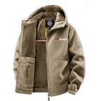 Chaqueta con forro polar y capucha para hombre, cálida - Foto 1