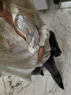 Blusa holgada de lentejuelas para un look con brillo - Foto 3