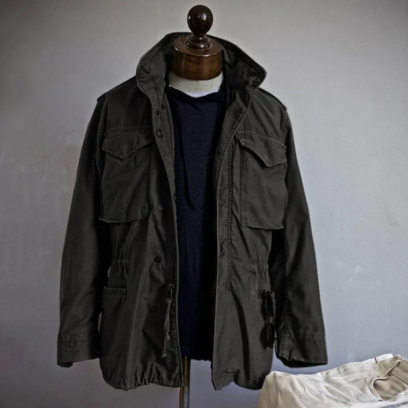 Chaqueta militar M-65 con capucha oculta y cuatro bolsillos - Foto 4