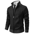 Chaqueta de punto con cremallera para hombre, cuello alto - Foto 2