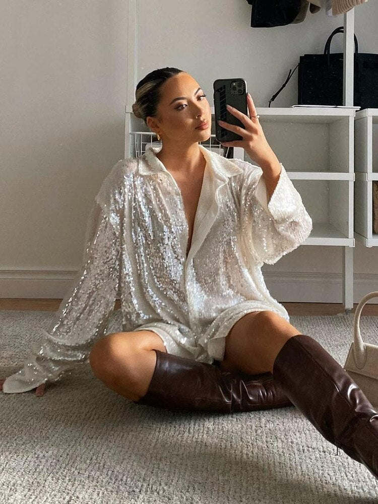 Blusa holgada de lentejuelas para un look con brillo - Foto 2