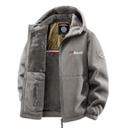 Chaqueta con forro polar y capucha para hombre, cálida - Foto 4