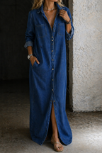 Vestido vaquero camisero para mujer, cómodo y sencillo - Foto 7