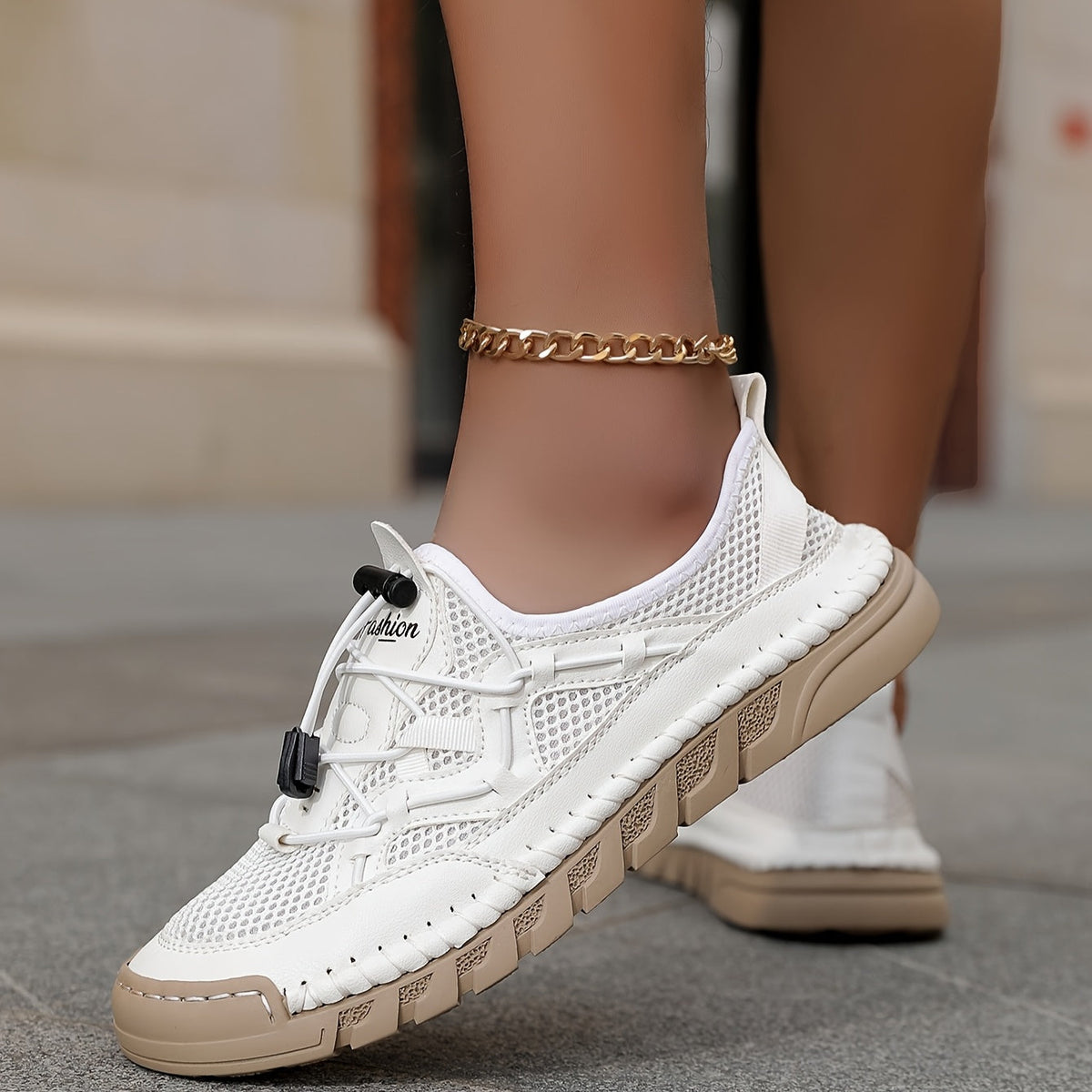 Zapatillas de malla con cierre rápido para mujer | Alicia - Foto 2