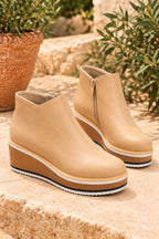 Botines de cuña con cremallera lateral y efecto piel – Ana - Foto 2