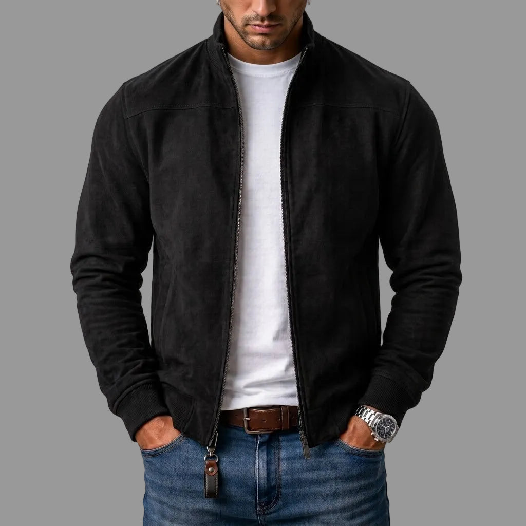Chaqueta bomber efecto ante con puños de canalé – Sergio - Foto 9