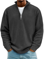 Jersey de canalé con cuello de cremallera – Adrián - Foto 8