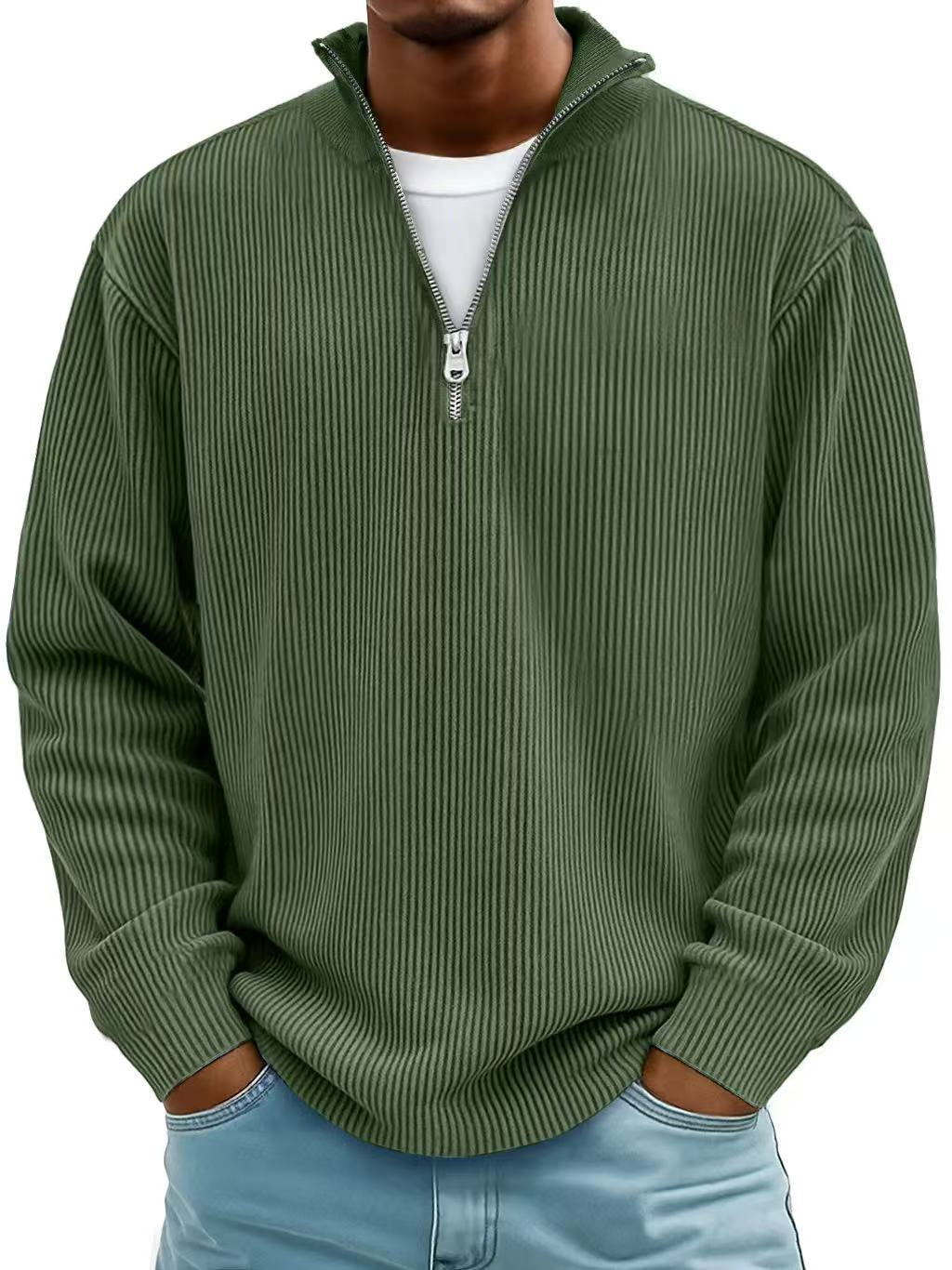 Jersey de canalé con cuello de cremallera – Adrián - Foto 14