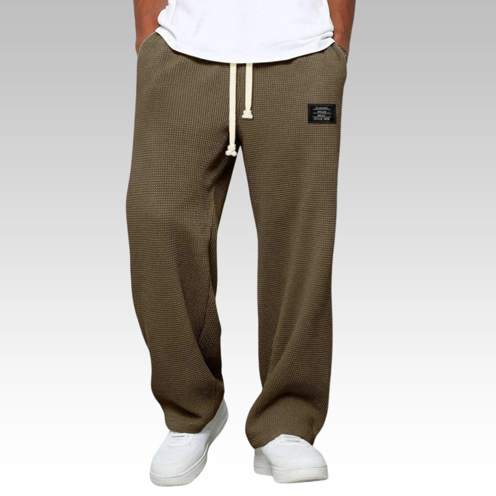 Pantalón ancho de hombre con cordón, cómodo y relajado - Foto 9