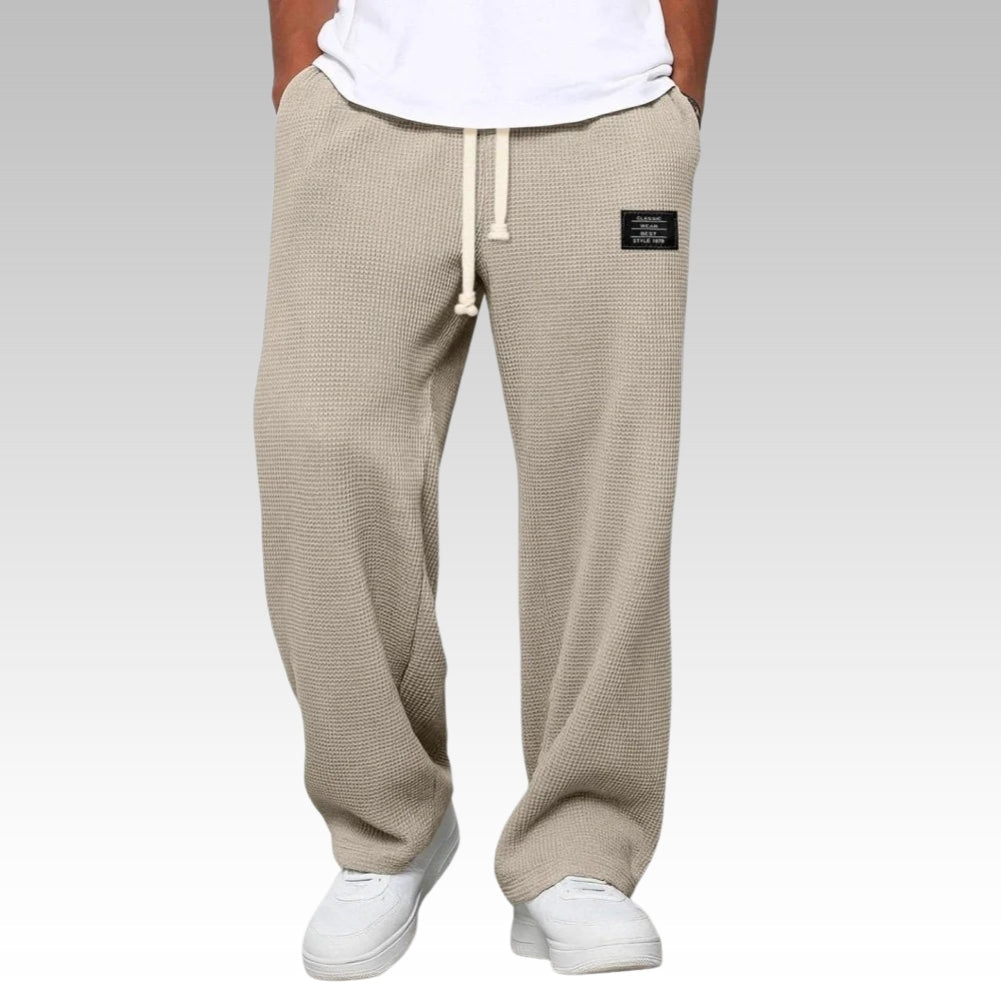 Pantalón ancho de hombre con cordón, cómodo y relajado - Foto 4