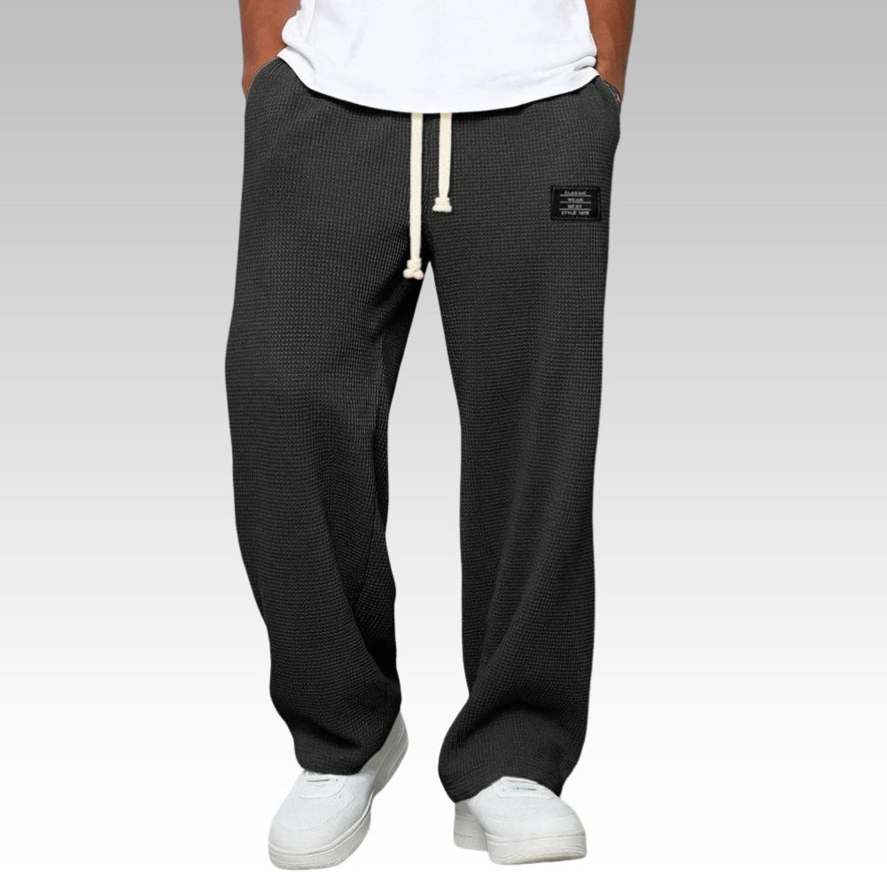 Pantalón ancho de hombre con cordón, cómodo y relajado - Foto 8