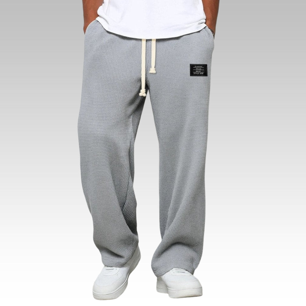 Pantalón ancho de hombre con cordón, cómodo y relajado - Foto 3