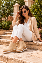 Botines de cuña con cremallera lateral y efecto piel – Ana - Foto 5