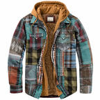 Chaqueta de cuadros cálida para hombre, interior acolchado - Foto 1
