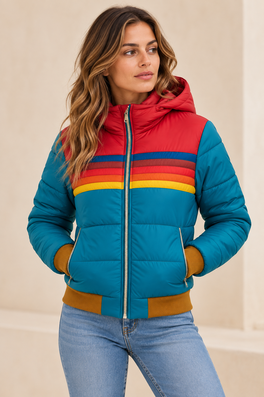 Chaqueta impermeable ligera con capucha para mujer – Alba - Foto 4