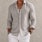 Camisa de mezcla de algodón con corte relajado – Gael - Foto 4