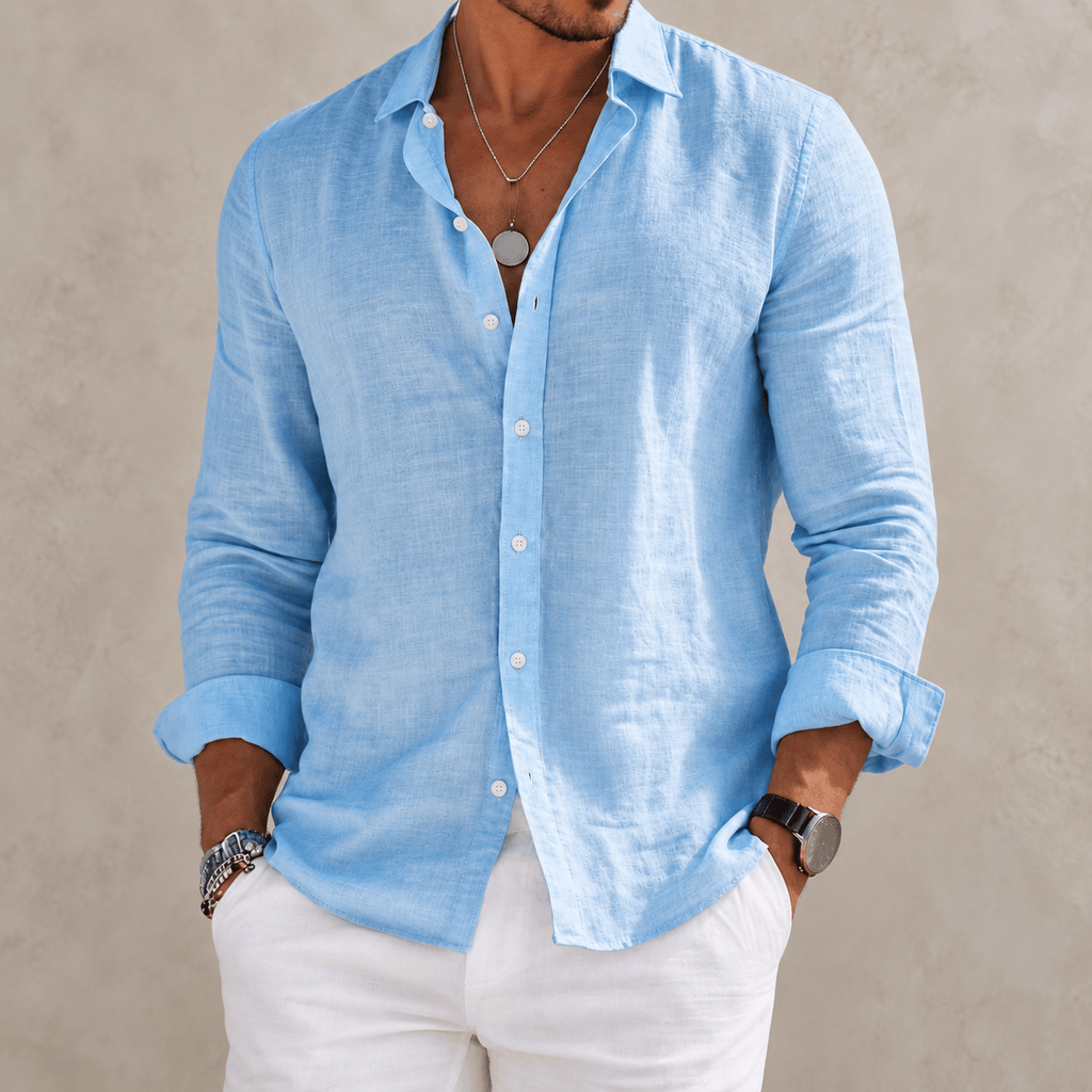 Camisa de mezcla de algodón con corte relajado – Gael - Foto 6