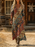 Vestido largo estampado de otoño para mujer, fluido y ligero - Foto 1