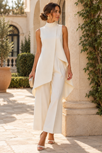 Mono elegante de pierna ancha con cuello alto – Valeria - Foto 1
