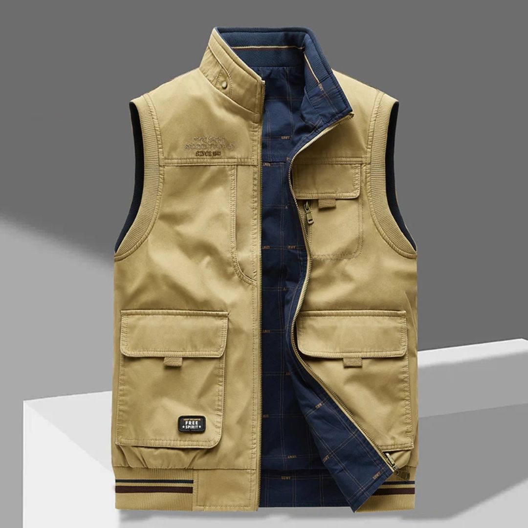Chaleco de algodón para hombre con cinco bolsillos - Foto 3
