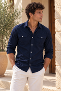 Camisa informal con bolsillos frontales y botones – Eron - Foto 1