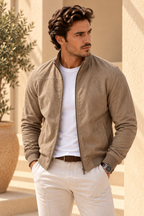 Chaqueta bomber efecto ante con puños de canalé – Sergio - Foto 3
