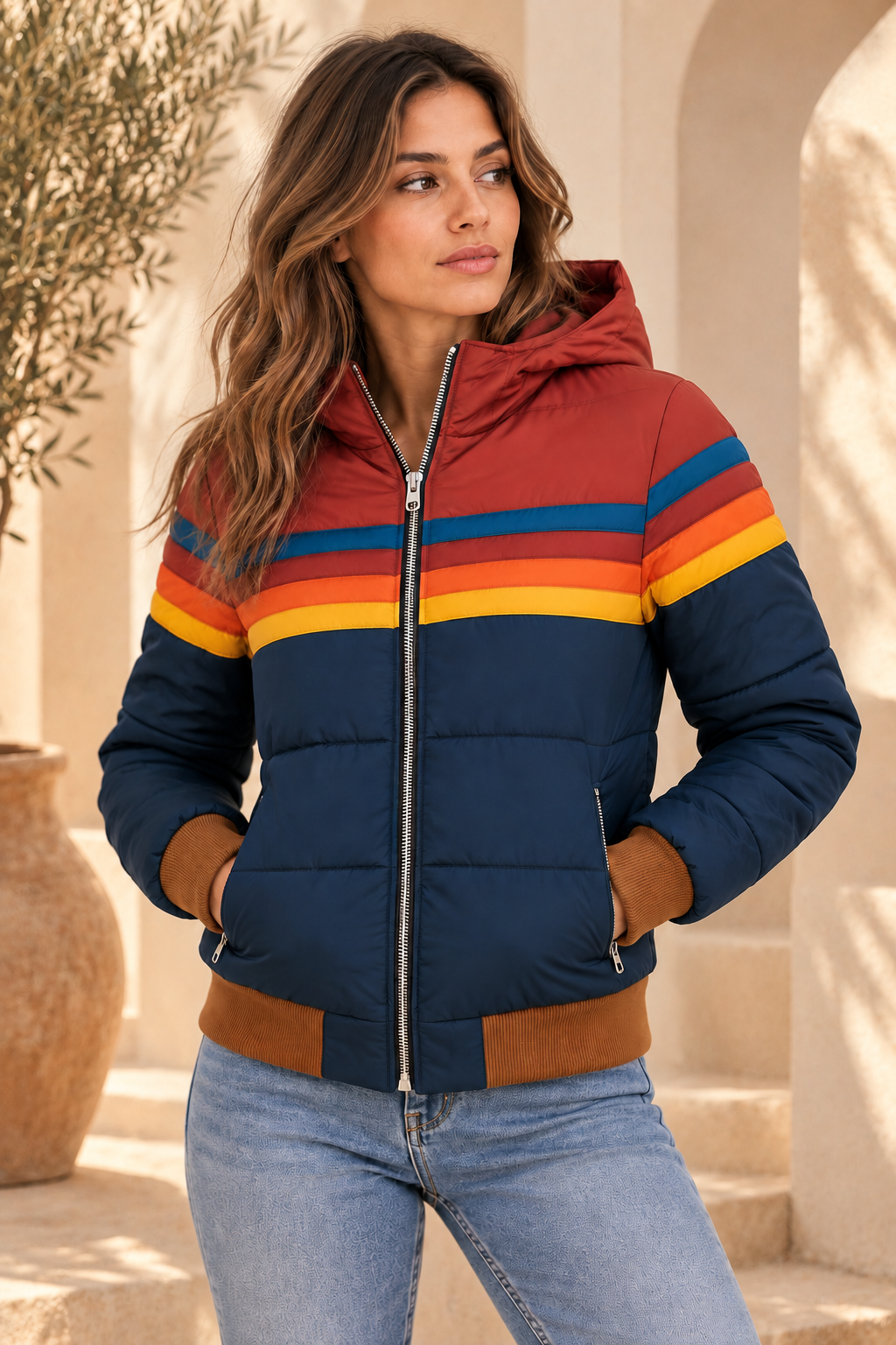 Chaqueta impermeable ligera con capucha para mujer – Alba - Foto 1