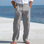 Pantalón de lino ligero para hombre, fresco y transpirable - Foto 4