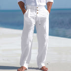 Pantalón de lino ligero para hombre, fresco y transpirable - Foto 6