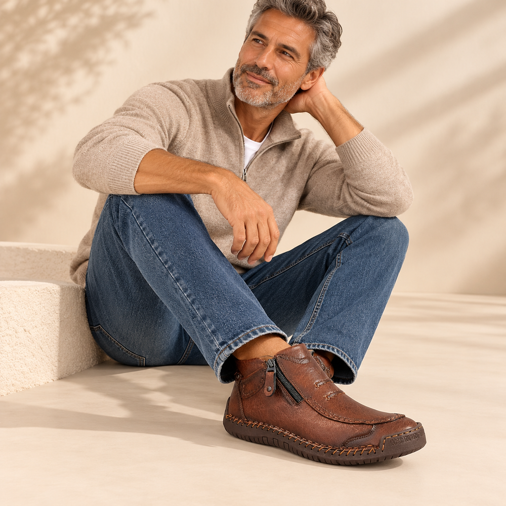 Zapatos de confort con cremallera para hombre | Leandro - Foto 1