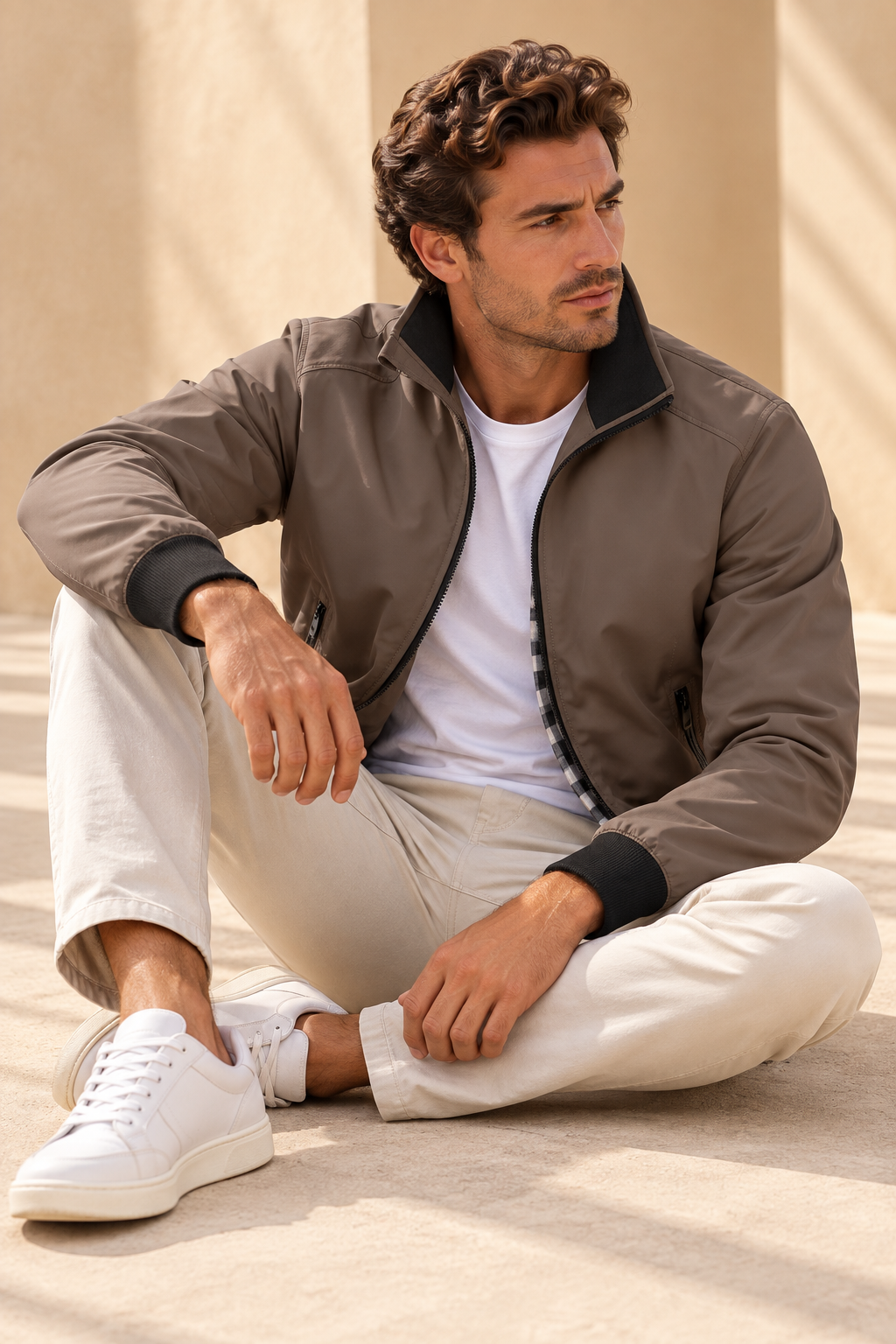 Chaqueta ligera de corte recto con cremallera – Bruno - Foto 4