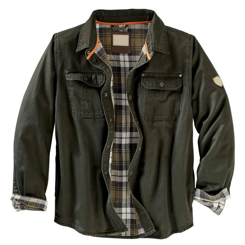 Chaqueta de algodón para hombre, ligera y de estilo vintage - Foto 4