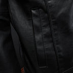 Cazadora de cuero para hombre con corte estilizado - Foto 3