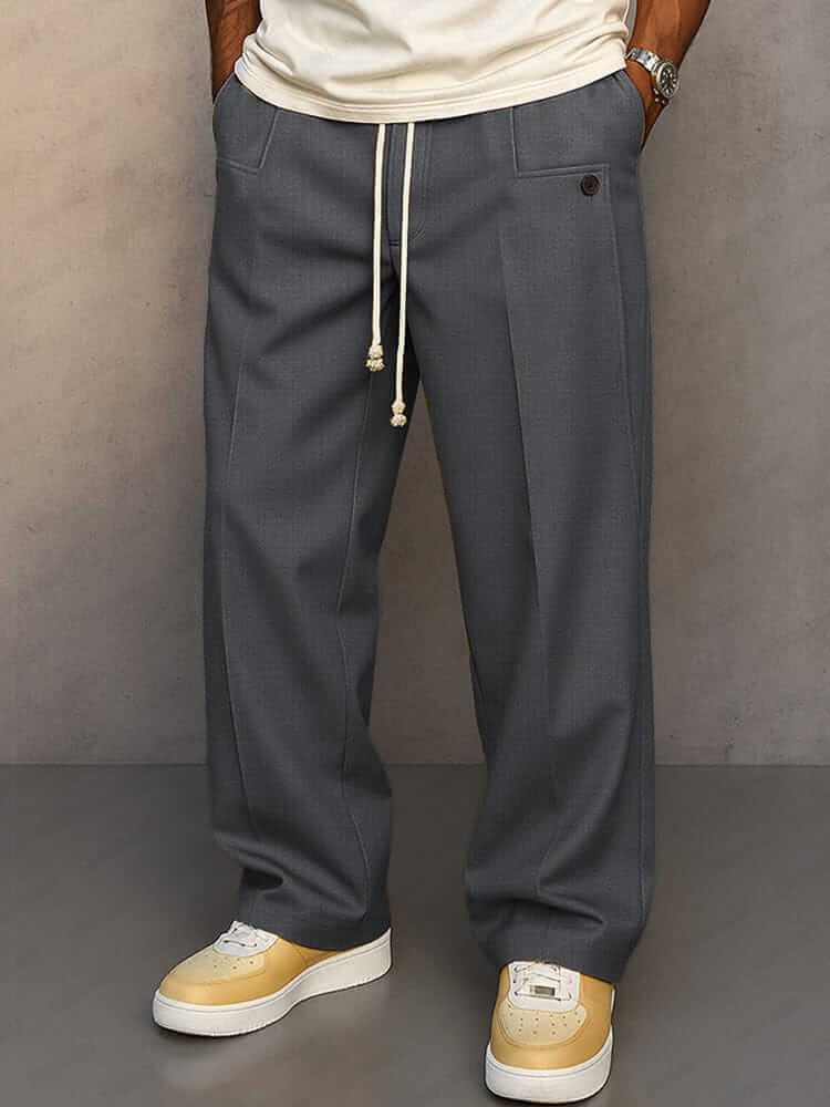 Pantalón de algodón de corte relajado para hombre – Izan - Foto 4