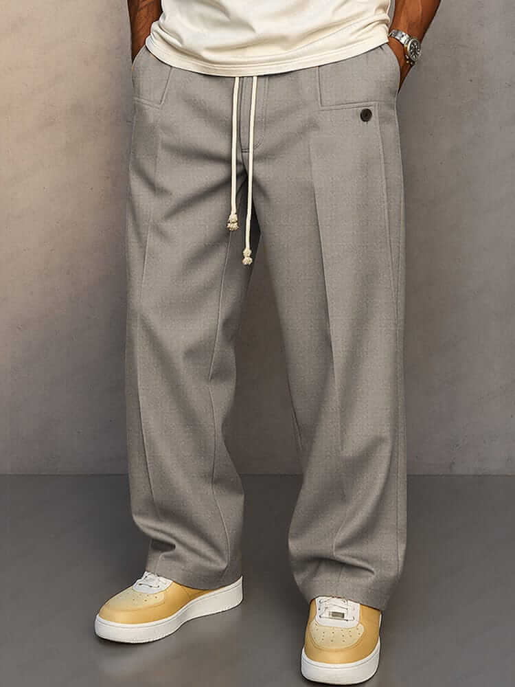 Pantalón de algodón de corte relajado para hombre – Izan - Foto 8