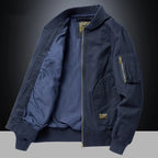 Chaqueta bomber vintage para hombre con cremallera metálica - Foto 2