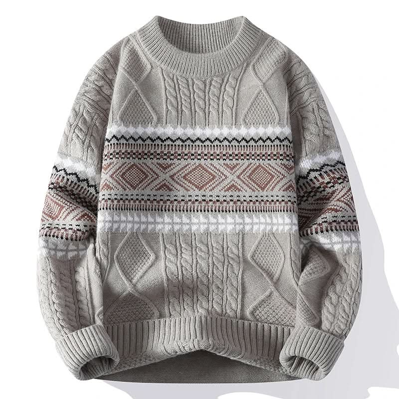 Jersey nórdico para hombre de punto grueso, cálido y suave - Foto 3