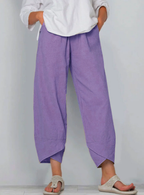 Pantalón asimétrico de talle alto y estilo bohemio - Foto 9