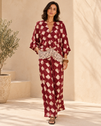 Vestido largo estampado mosaico con mangas kimono – Cataleya - Foto 1